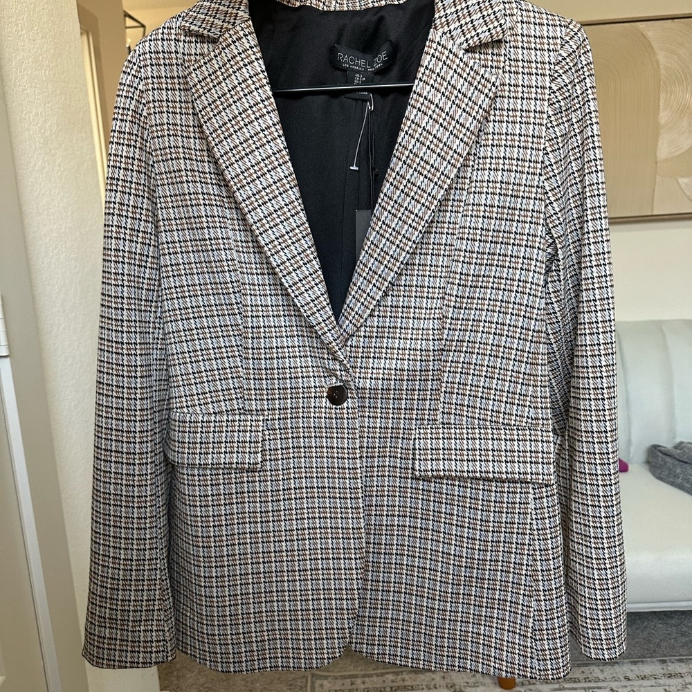 Rachel Zoe Men's Checkered Blazer - Brown